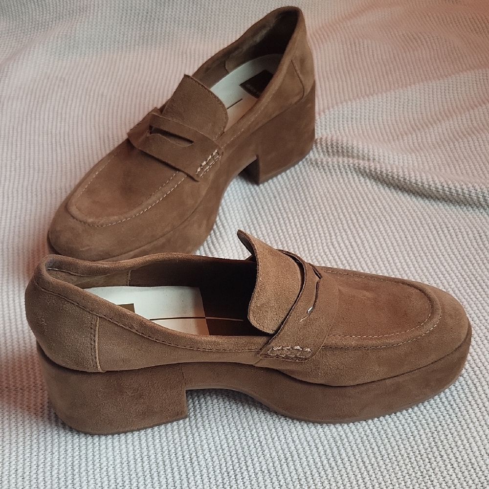 Dolce Vita Brown Suede Platform Clog Loafers